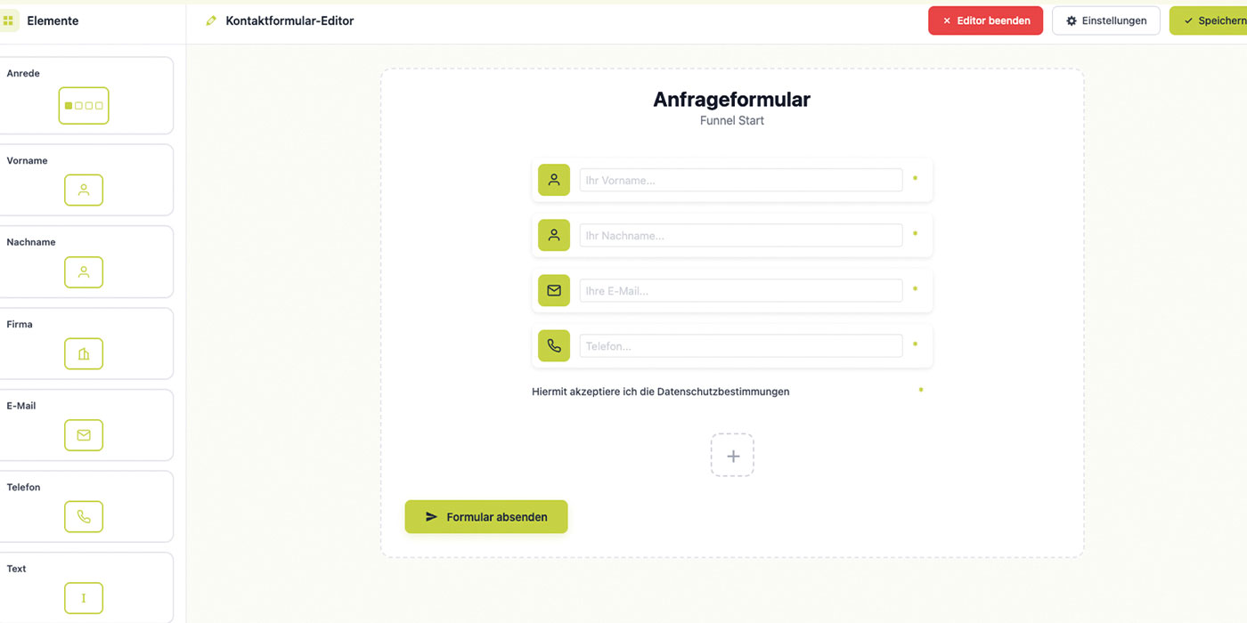 Screenshot Nützliche Leads Wordpress Plugin